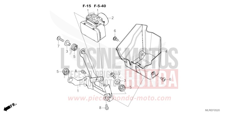 ABS MODULATOR for Hornet 500 PEARL HIMALAYAS WHITE (NHA87) from 2024